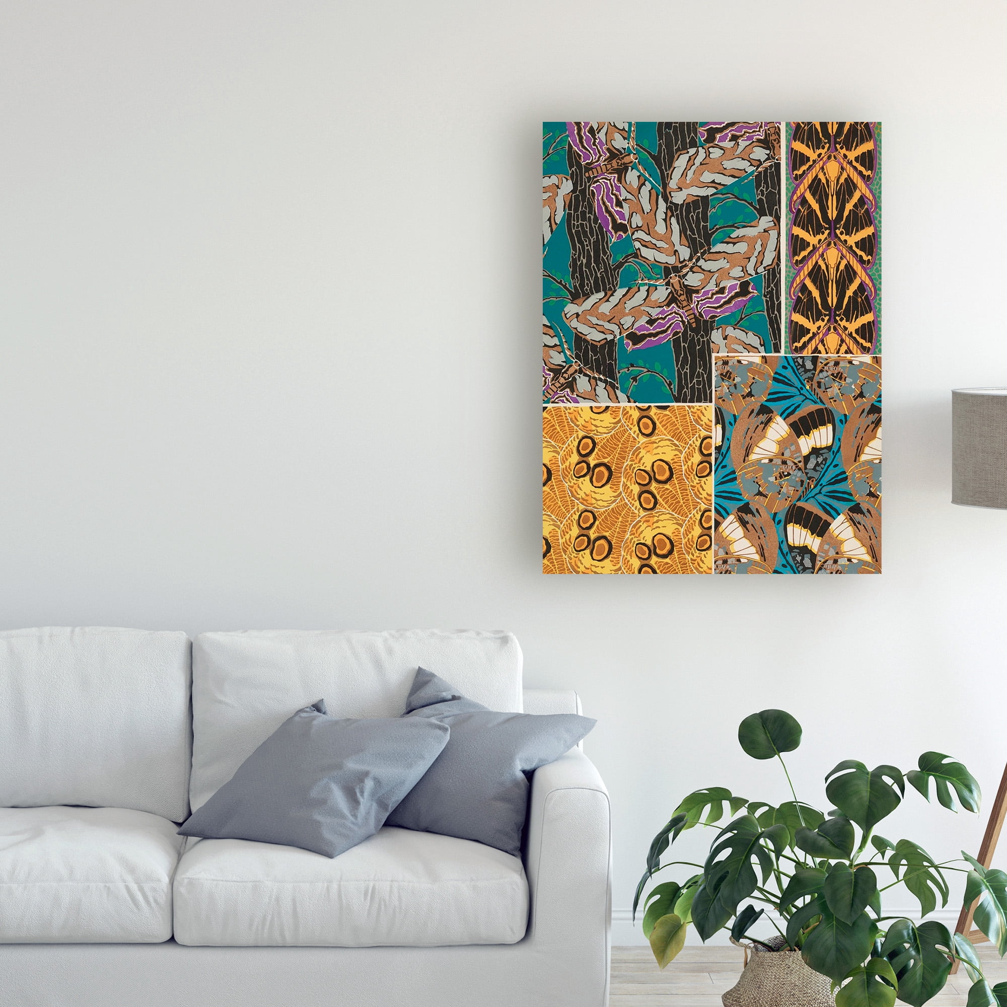 Trademark Fine Art 'Decorative Butterflies I' Canvas Art by Eugene Seguy