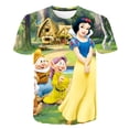 thumbnail image 1 of Camisetas de verano para niños de Blancanieves, camisetas de moda para niños y niñas, camisetas casuales de dibujos animados de manga corta de Disney para niños de 4 a 14 años, 9T Gao Jinjia LED, 1 of 2