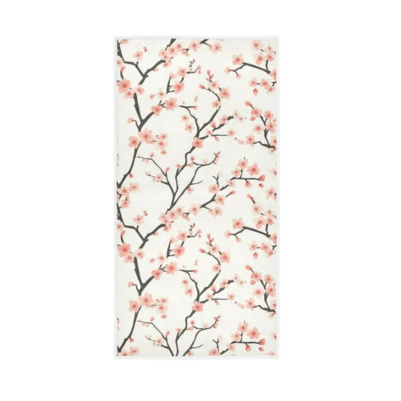 Simple Cherry Blossom Face Towel Absorbent Hand Towels Bath Sport Gym