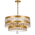 thumbnail image 6 of 6106-GA Crystorama Lighting Perla - Five Light Chandelier in Classic Style - 22 Inches Wide by 14.25 Inches High-Antique Gold Finish    -Traditional, 6 of 6