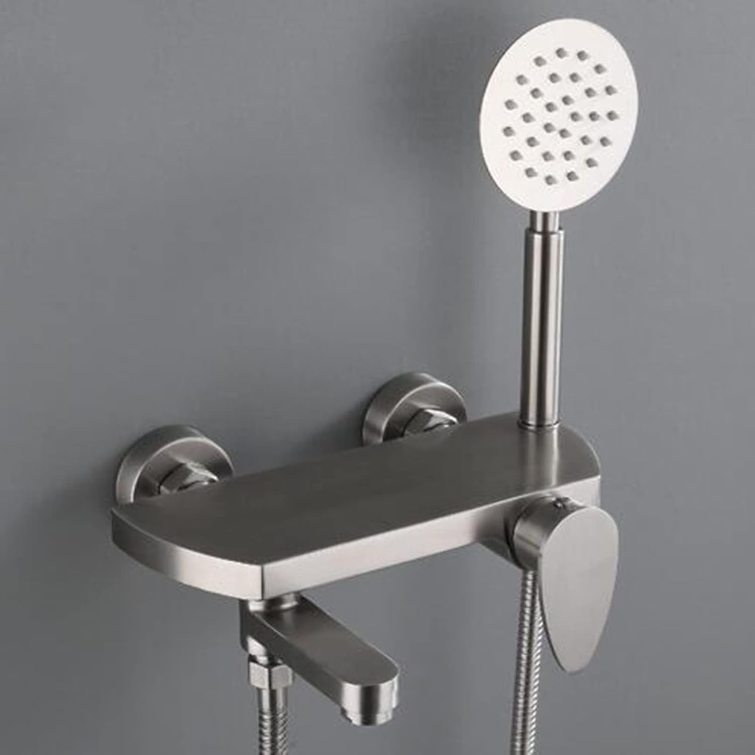 Bathtub Faucet with Shower Hand Sprinkler Hot and Cold Water Stainless Steel Bathroom Faucet Brushed