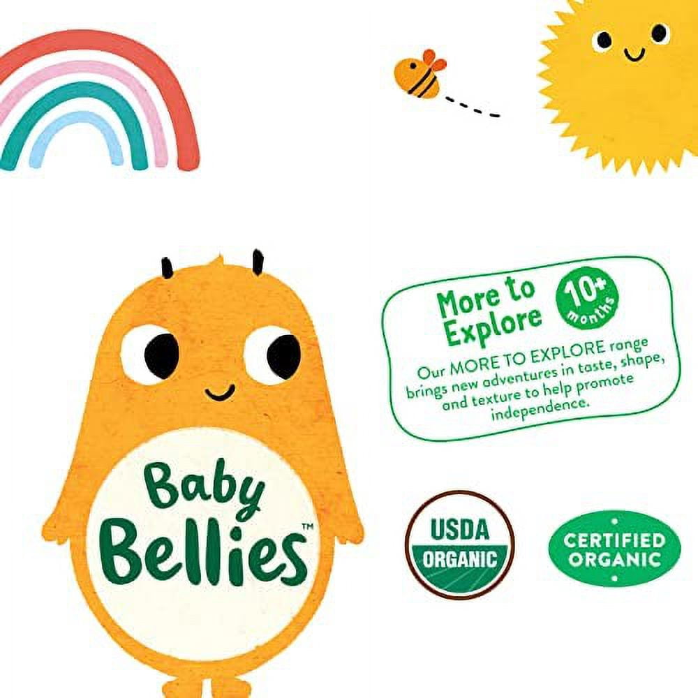 Little Bellies Organic Puffs Baby Snack, Apple & Cinnamon, Pack of 6 Individual Snack Packs, 0.42 Ounce (Pack of 6)