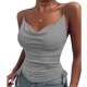 thumbnail image 1 of Camisa sin mangas con tirantes finos, camiseta de tirantes finos con escote en V profundo y corte entallado para mujer, una experiencia incomparable, 1 of 5