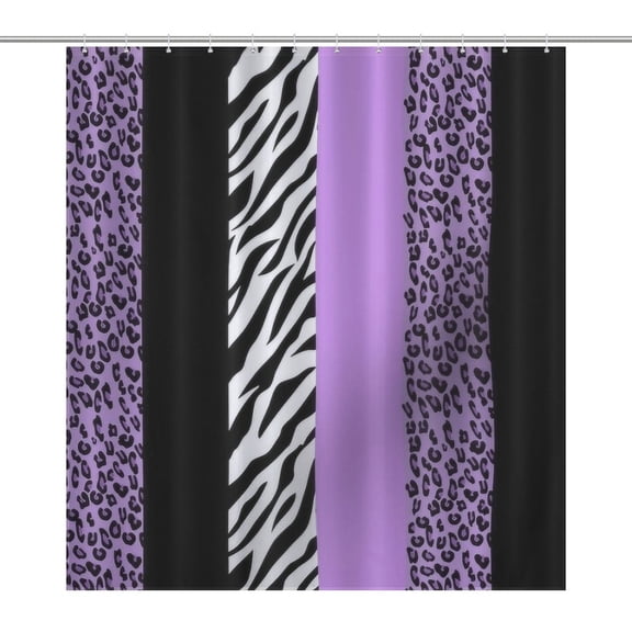 Animal Print Zebra Stripes Shower Curtain Ornament Bathroom Curtains with Fabric Bathroom Decor
