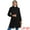 Black, variant on DARING DIVA Women's Stand Collar Long Sleeve Winter Trench Coat M Beige