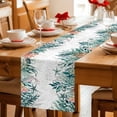 thumbnail image 5 of Coastal Green Seaweed Table Runner 72 Inches, Summer Beach Coral Starfish Retro Bed Runner Dresser Scarves Tabletop for Indoor Outdoor Parties/Ceremony/Banquet, 16" x 72", 5 of 9
