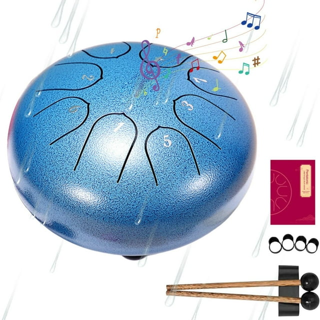 Tambour de Pluie pour l'Extérieur Tambour de Jardin pour la Pluie Tambour d'Extérieur Carillon de Pluie Tambour de Pluie pour Jardin Instrument Tambour 6 Pouces 8 Notes Tambour de Pluie Extérieur