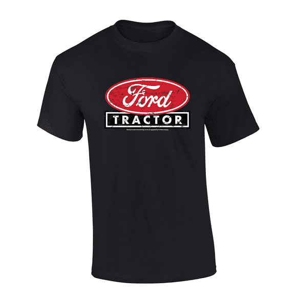 Trenz Shirt Company Distressed Ford Oval Tractor Graphic Short-Sleeve Mens T-Shirt-Black-5xl
