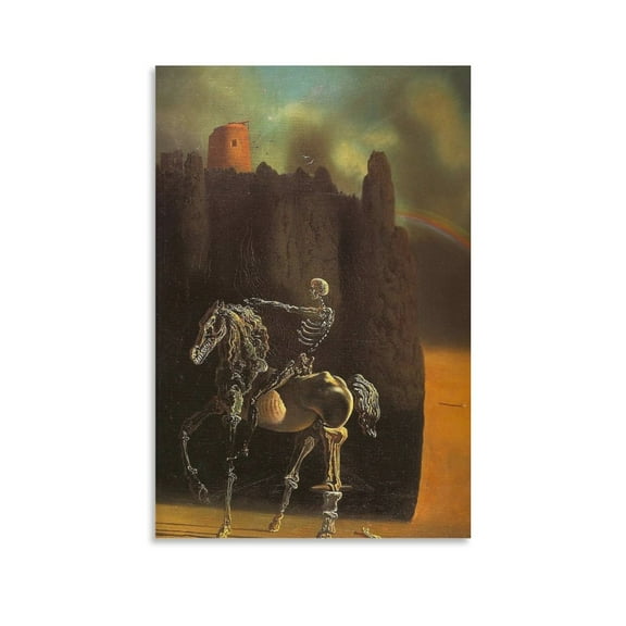 Salvador Dalí 《The Horseman of Death》 Wall Art Prints Poster Artworks Canvas Poster Room Aesthetic Wall Art Prints Home Modern Decor Gifts 20x30inch(50x75cm)