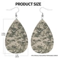 thumbnail image 3 of Faux Leather Earrings Earring Army Digital Camouflage Teardrop Dangle Earrings For Women Jewelry, 3 of 6