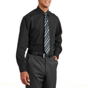 Big Men's Solid Dress Shirt with Matching Tie