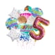 thumbnail image 5 of Globos de helado, globos de papel de aluminio, números enormes, globos de para niñas, suministros de decoración para fiesta de cumpleaños Número 5, 5 of 9