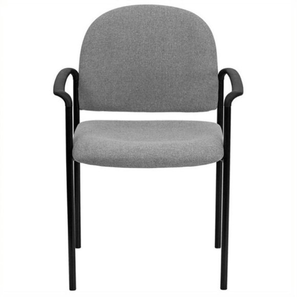 Scranton Chaise d'Appoint Empilable avec Accoudoirs en Gris & Co