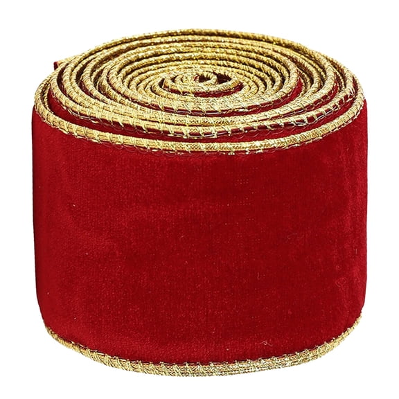 Velvet Wired Ribbon,2.48 Inch Wide Velvet Christmas Wired Ribbon,Christmas Tree Ribbon,Double-Sided Velvet Ribbon for Christmas Tree Wreaths Gift Wrapping Bows Gralands Home Decor Crafts