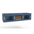 thumbnail image 4 of Alpine 60" Wood Floating Vanity Base in Blue with Gold Handles, 4 of 5