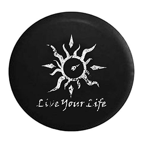 American Unlimited Spare Tire Cover Distressed Tibal Sun Live Your Life Compass Mud Tires Cover Fits Suv Camper Rv Accessories Black 35 Inch Walmart Com Walmart Com