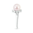thumbnail image 3 of ANGARA Solitaire Japanese Akoya Cultured Pearl Bypass Split Shank Ring in 14K White Gold for Women | June Birthstone, Birthday, Anniversary, Jewelry Gift for Women | Pearl Ring, 3 of 8