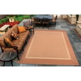 thumbnail image 6 of Couristan Recife Stria Texture Indoor / Outdoor Area Rug, Natural- Terracotta, 8'6" Square, 6 of 6
