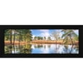 thumbnail image 2 of Assaf Frank 14x7 Black Modern Wood Framed Wall Art Titled - Trees by a lake, 2 of 6