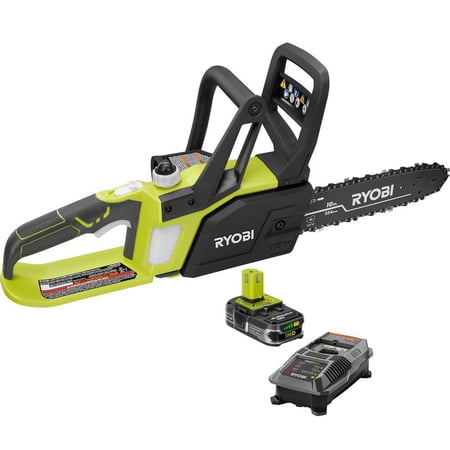 Ryobi ONE+ Lithium+ 10 in. 18-Volt Lithium-Ion Cordless Chainsaw w/Batt and Charger
