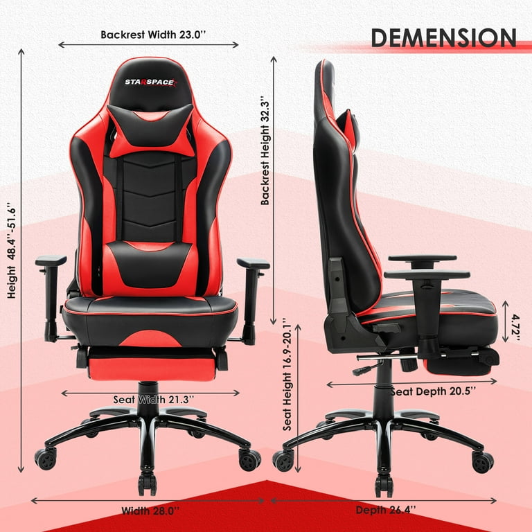 Massage Gaming Chair with Footrest Aukfa High Back Swivel Metal