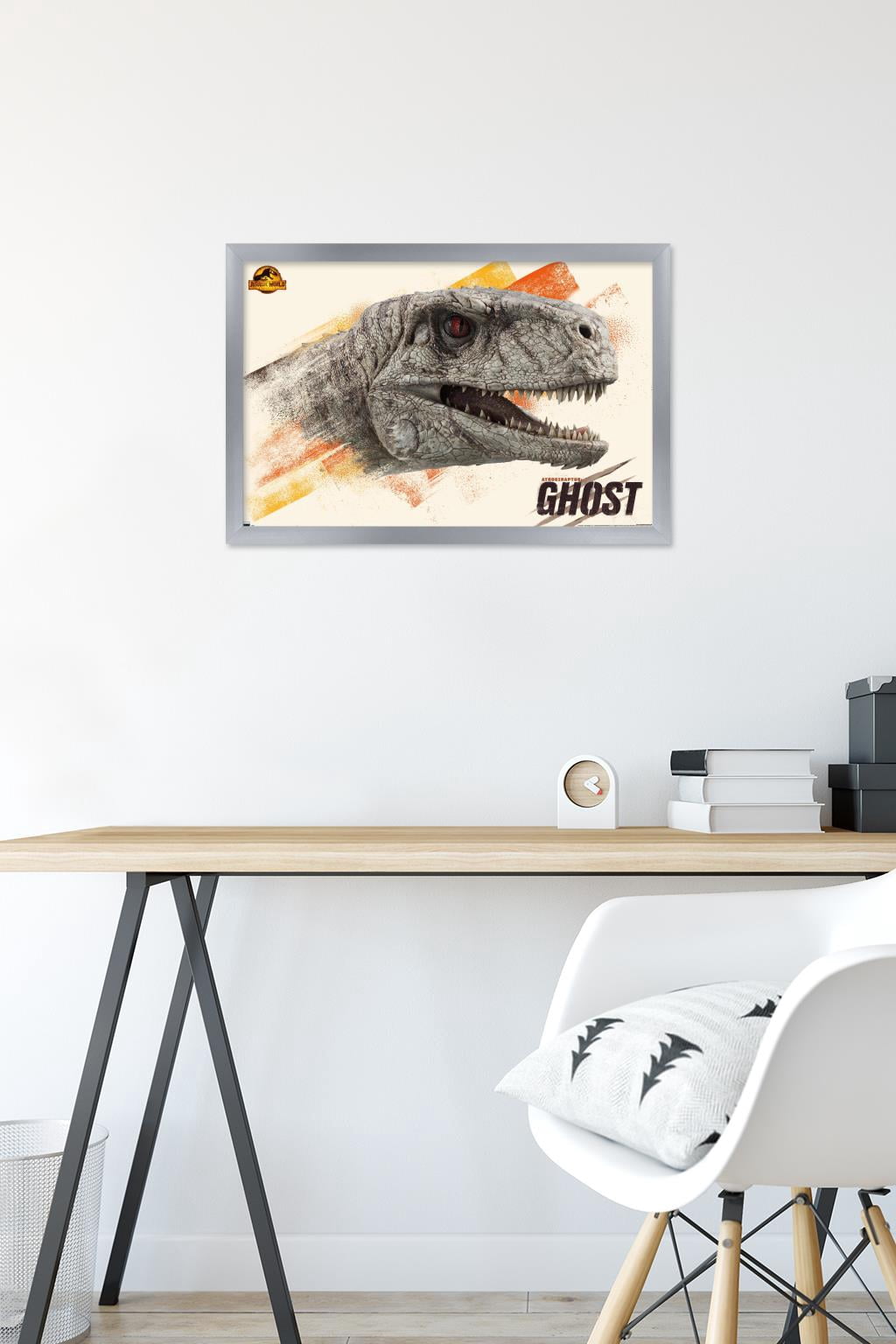 Jurassic World: Dominion - Ghost Wall Poster, 14.725" x 22.375" Framed