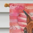 thumbnail image 3 of Carolines Treasures BB9743CHF Miniature Pinscher Love Flag Canvas House Size  Large multicolor, 3 of 4