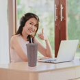 thumbnail image 2 of Multi-color Water Glass, Water Diamond Insulation Cup, Bling Diamond Tumbler 500 Ml/17 Oz 21.5 X 6.5, 2 of 4