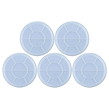

5PCS Round Fruit Dessert Storage Tray Silicone Tool Diy Crystal Glue Tool