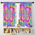 thumbnail image 5 of Blackout Kids Curtains,Colorful Tie Dye Pattern Childrens Insulated Curtains Set Of 2,Bedroom Essentials,Toddler Room Decor 42"x54", 5 of 5