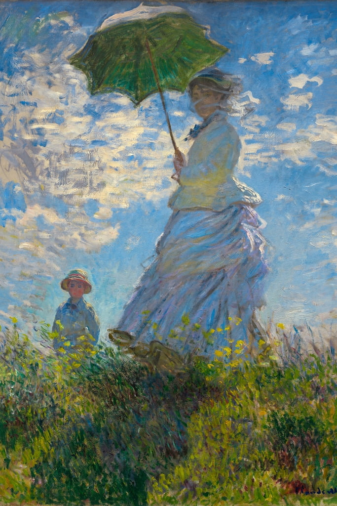 Laminated Claude Monet Woman with a Parasol Madame Monet and Her Son  Impressionist Art Posters Claude Monet Prints Landscape Painting Claude  Monet Canvas Wall Art French Poster Dry Erase Sign 16x24