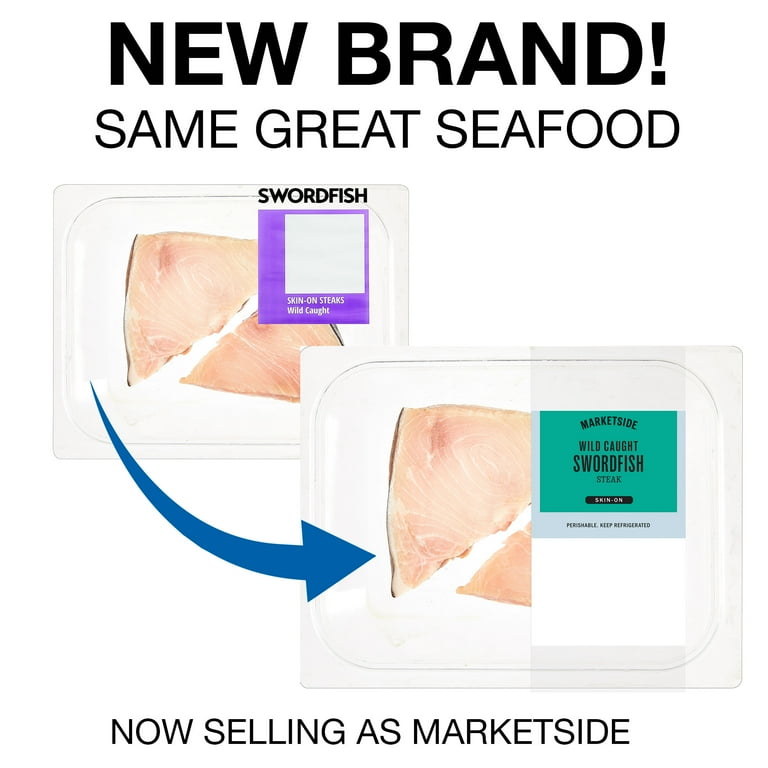 Marketside Skin-On Wild Caught Swordfish Steak, 0.7-0.95 lb