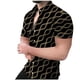 thumbnail image 2 of Camisa de vestir de playa para hombre con estampado 3D, camisa de verano con botones y estampado floral de palmeras, camisa de manga corta, camisas hawaianas informales de corte ajustado para fiestas, 2 of 4