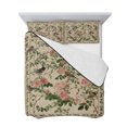 thumbnail image 7 of Beige Spring Floral King Size Down Alternative Comforter,Lightweight Comforter Quilt Bedding Set with Pillow Shams Elegant Pastoral Flowers Birds Watercolor Bed Comforter Duvet Insert 96"x106", 7 of 7