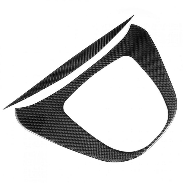 Multimedia Panel Decor,2pcs set Soft Real Carbon Fiber Sticker Shift Multimedia Panel Trim Elevate Your Experience