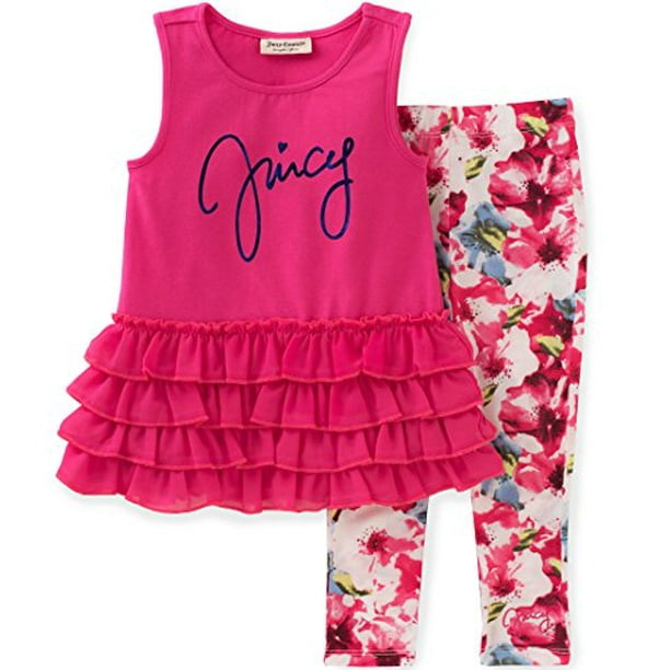 Juicy Couture Juicy Couture Little Girls' 2 Piece Pant SetRuffles