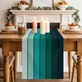 thumbnail image 2 of Table Runners 36 Inches Long Dress Scarves, Gradient Green Wood Farmhouse Kitchen/Dining Table Decor Table Runner, Short Coffee Tablerunners, Black Farmhouse Wooden Grain Country 13x36 Inch, 2 of 9