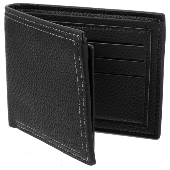 Milisten Men's Wallet Black PU Material Business Short Size Multi Card Holder