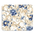 thumbnail image 2 of Blue Flowers on Beige Background Dish Drying Mat for Kitchen Counter Absorbent Drainer Mats (15.7X11.8Inch), 2 of 8