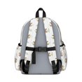 thumbnail image 3 of Highland Cow and Leaf Print Cute School Backpack with Padded Back and Adjustable Shoulder Straps 13.4"x11"x4.7", 3 of 5
