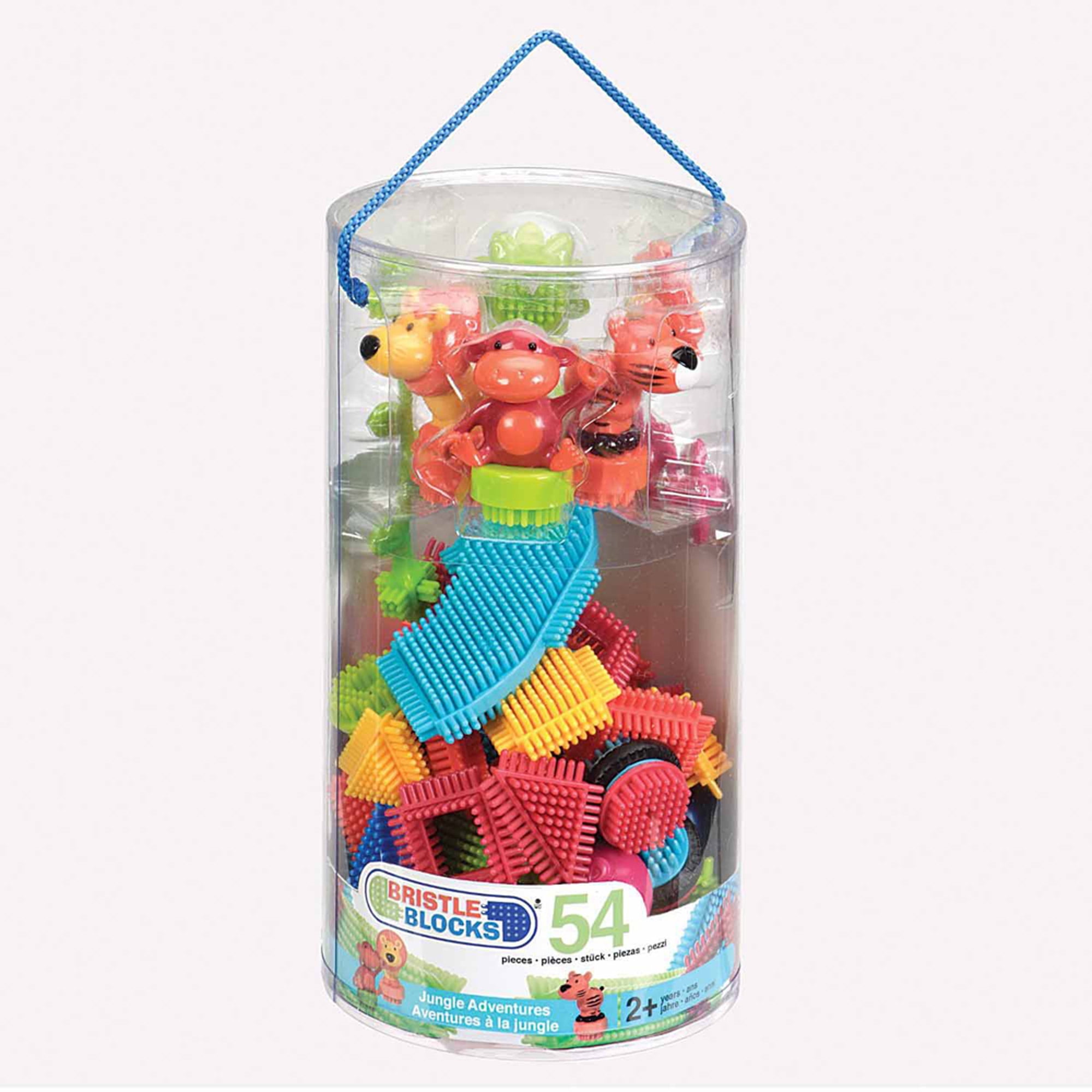 Bristle Blocks 70.3093 54pc Jungle Adventure Tube Toy Various for sale online 