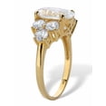 thumbnail image 2 of PalmBeach Jewelry Oval-Cut Cubic Zirconia Engagement Ring 4.49 TCW in Yellow Gold-Plated or Platinum-Plated Sterling Silver, 2 of 5