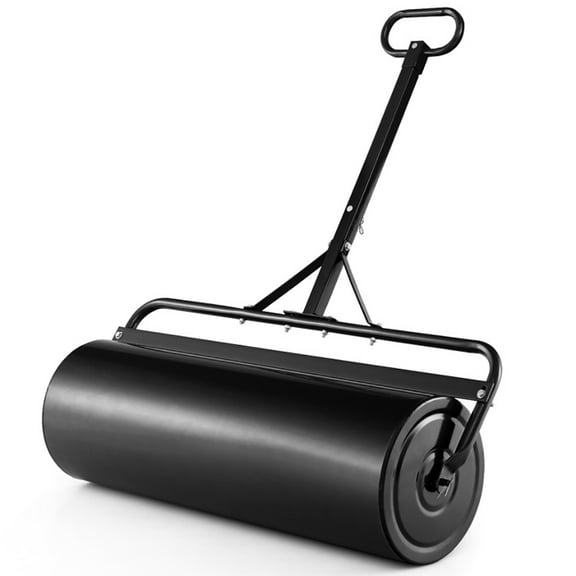 Topcobe 39 Inch Wide Push/Tow Lawn Roller, Lawn Roller Tow Behind, Yard Roller, Black