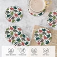 thumbnail image 5 of XMXY Drink Coasters with Holder for Coffee Table, Colourful Modern Leaves Absorbent Ceramic Cups Coaster Sets 6 Pack, 4 Inches Round Shape, 5 of 9
