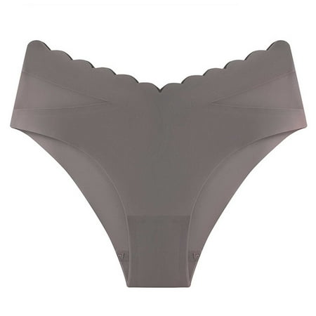 Naughtyhood Women  Valentine s Day Clearance Sexy Cotton Ice Silk Ultra-thin Breathable Thong Brief Close Fitting Comfortable Stretch Underpants Hip-hugging Seamless Panty Wonderful Gifts for Girls