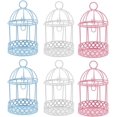 thumbnail image 1 of VICASKY 6pcs Vintage Style Bird Cage Decorative Holder for Wedding Table Decor, 1 of 8