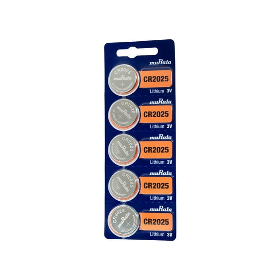 Sony Murata CR2025 3V Lithium Coin Battery - 5 Pack + 30% Off!