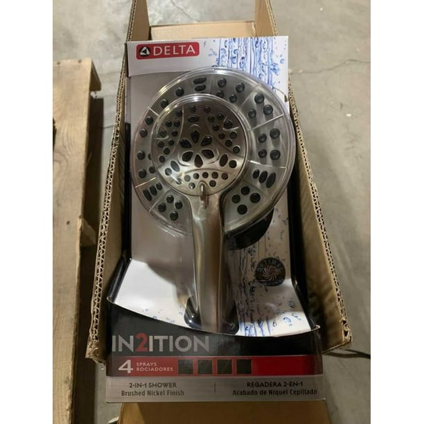 Delta In2ition Brushed Nickel 4spray Shower Head 2in1 Shower 75499sn