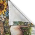 thumbnail image 3 of Ambesonne Rustic Kitchen Curtains, Vintage Farm Pig and Horse, 55"x36", Mustard Green Taupe, 3 of 3