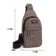 thumbnail image 2 of Men's Portable Fashion Sport Sling Bag Male Chest Bag Multi Zip Pockets, 2 of 4